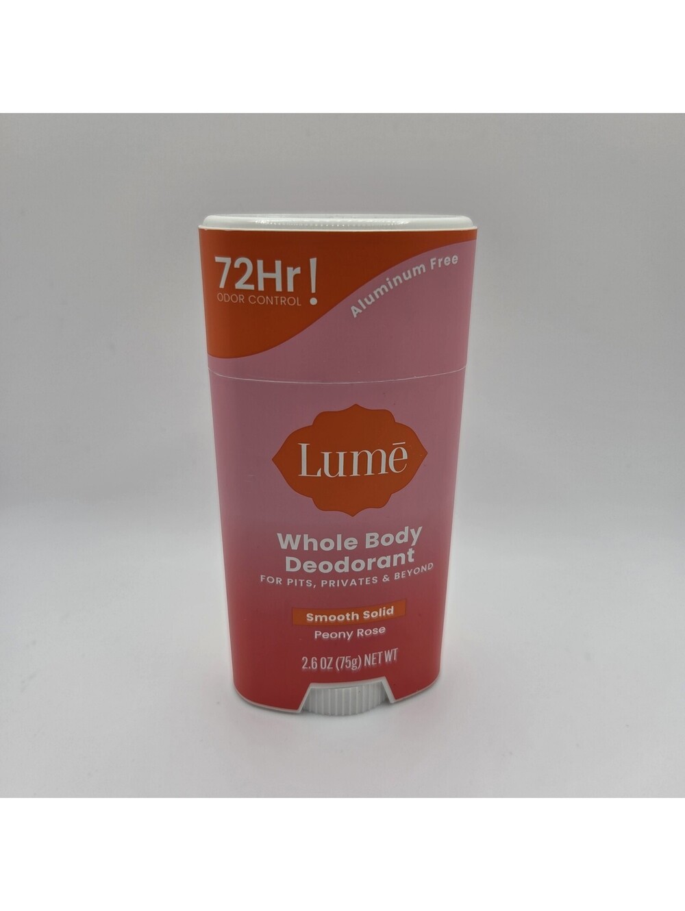 Lume Smooth Solid Whole-Body Deodorant in Peony Rose (2.6 oz) Stick New